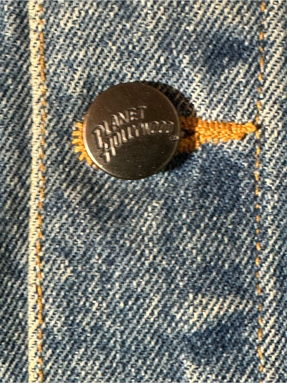 Vintage Planet Hollywood Las Vegas Denim Jacket XXL Oversized - Picture 4 of 5